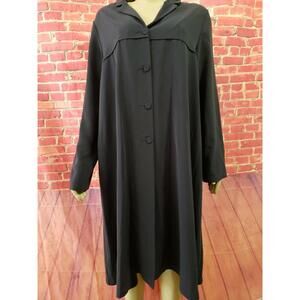 Lilith Faded Black Women's dress Long sleeves Buttons Front size large